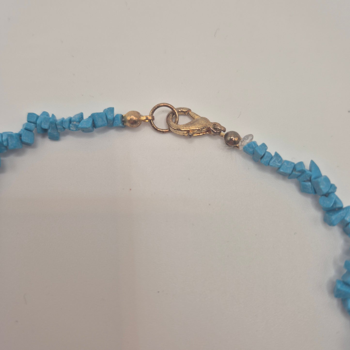 Charmante Vintage-Splitterkette – Türkis-Look für natürliches Flair