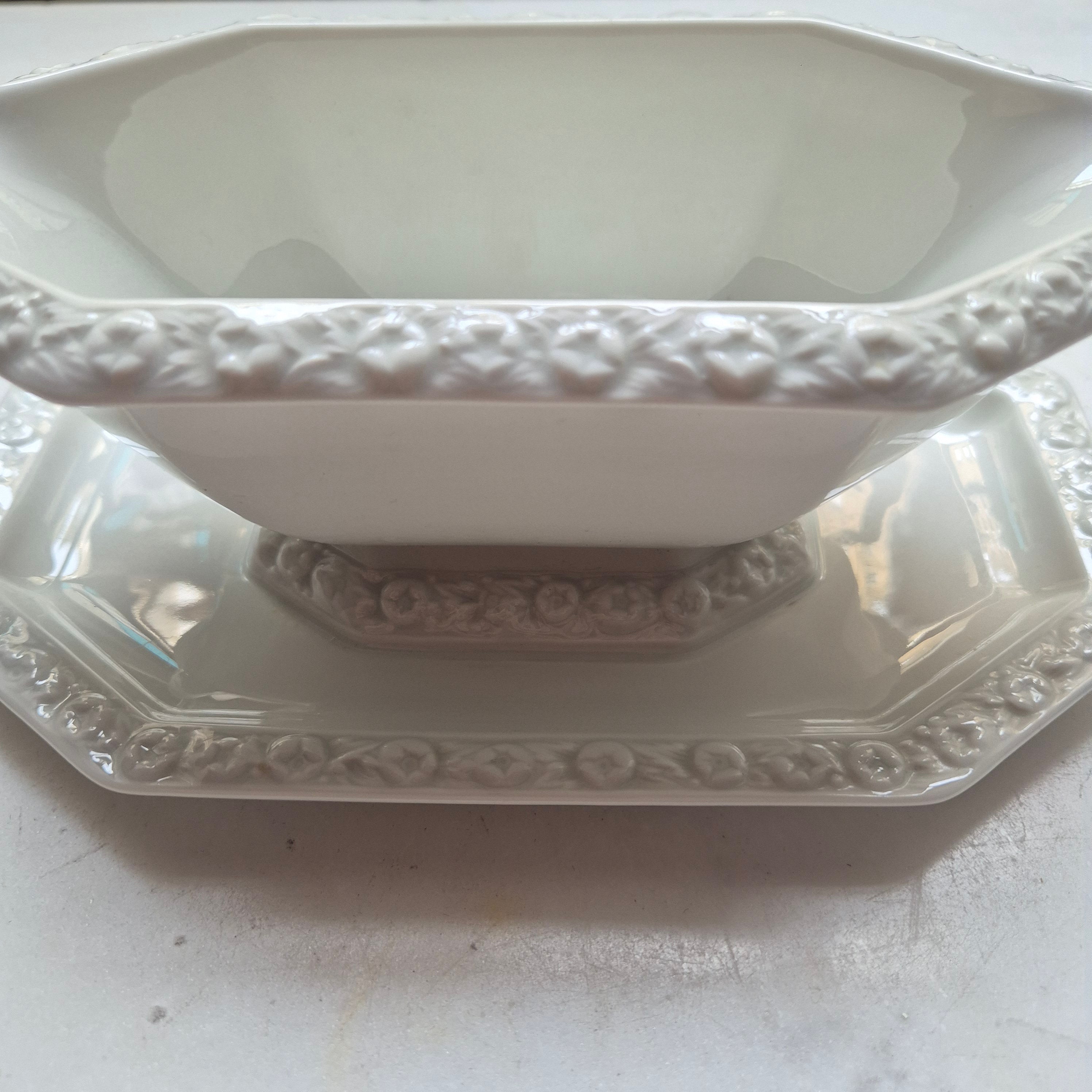 Antike Sauciere Schüssel Porzellan Rosenthal Maria weiß