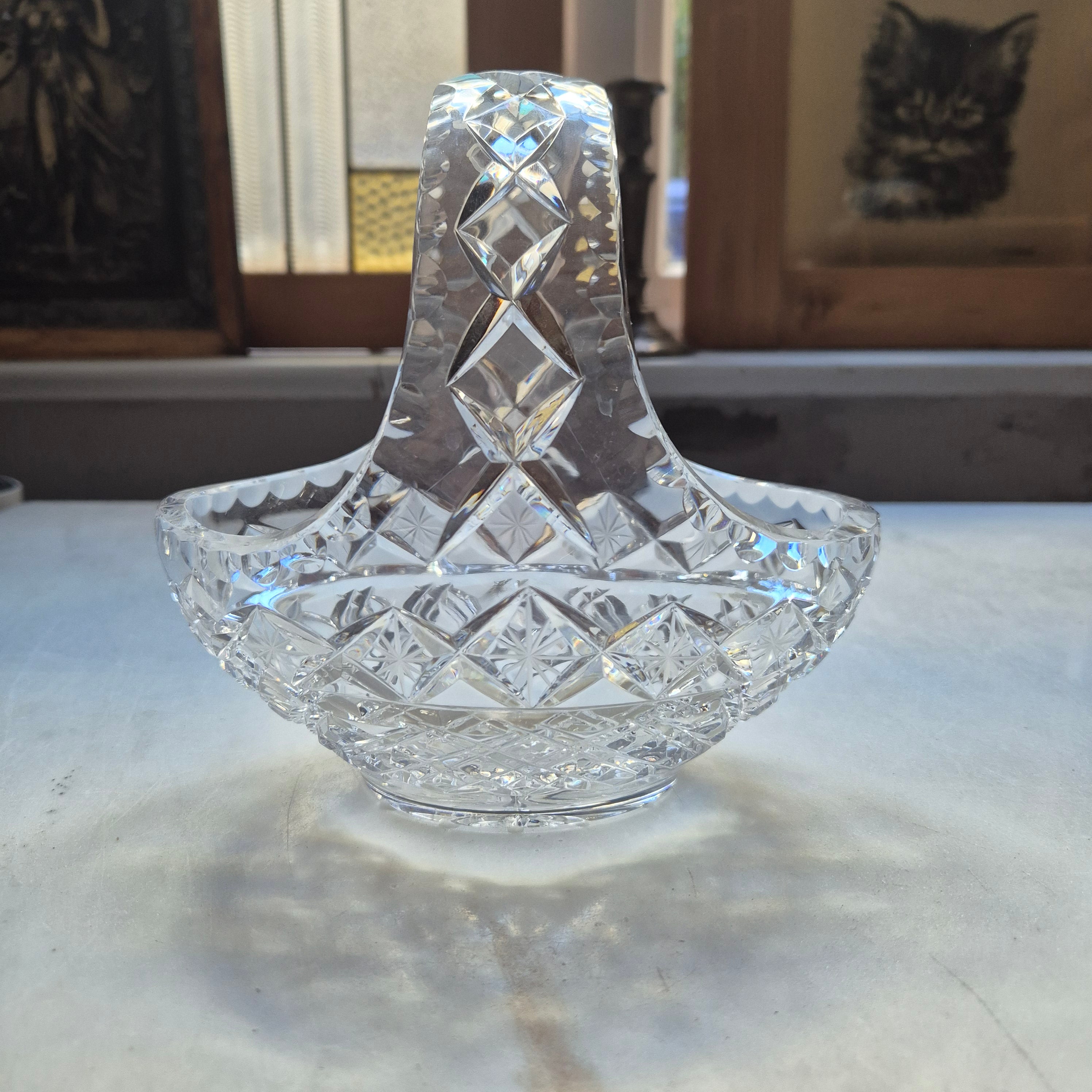Vintage Glas Schale Obstschale Gebäck Bonbon Konfekt Korb Ostern