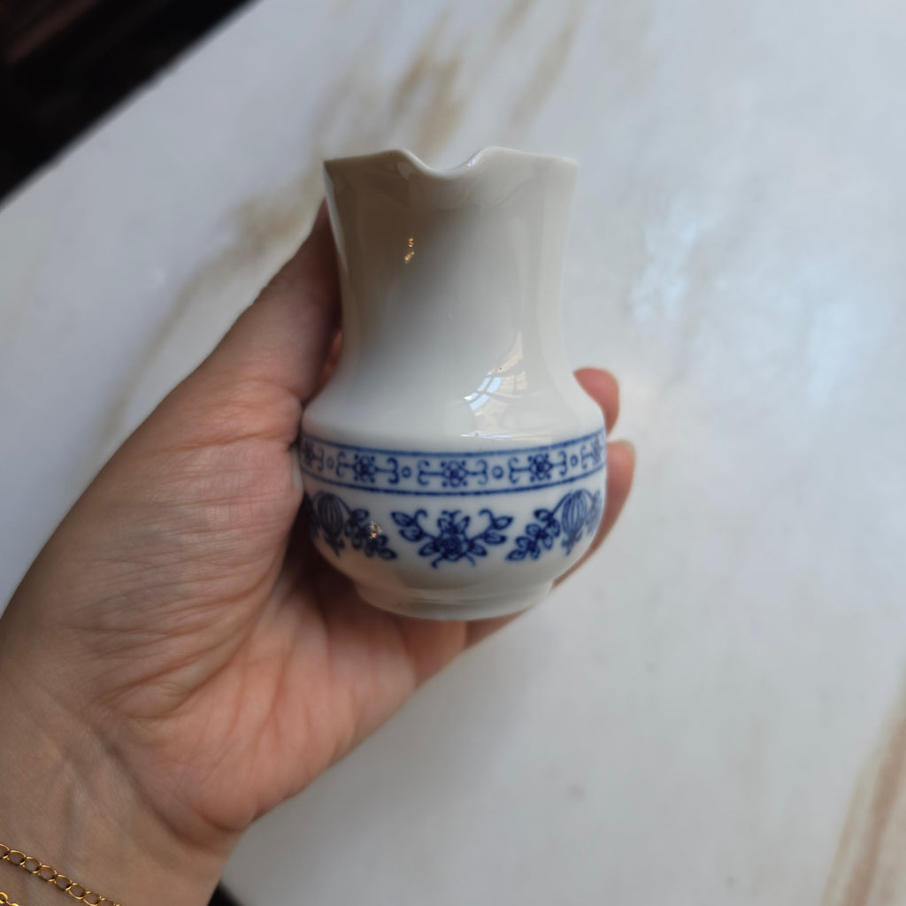 Vintage Milchkännchen blau weiß Kahla GDR Koboltunterglasur Zwiebelmuster