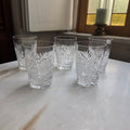 5x Vintage Kristall Whisky Gläser mit Sternschliff