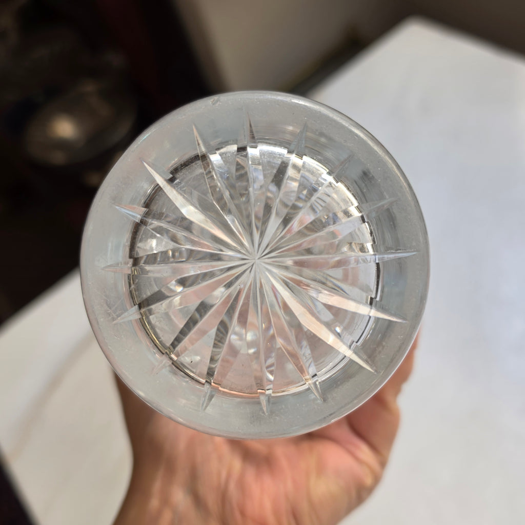Vintage Handgeschliffene Kristall Vase
