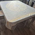 Vintage Tischdecke Pastellgelb 100x120cm Landhaus French