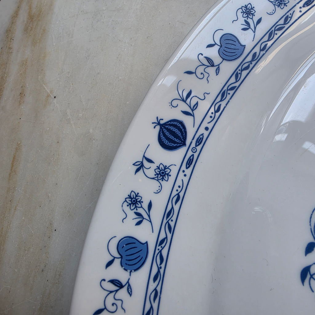 Vintage Servierplatte „Zwiebelmuster-Stil“ – Harmonia CRIVISA (Made in Spain)