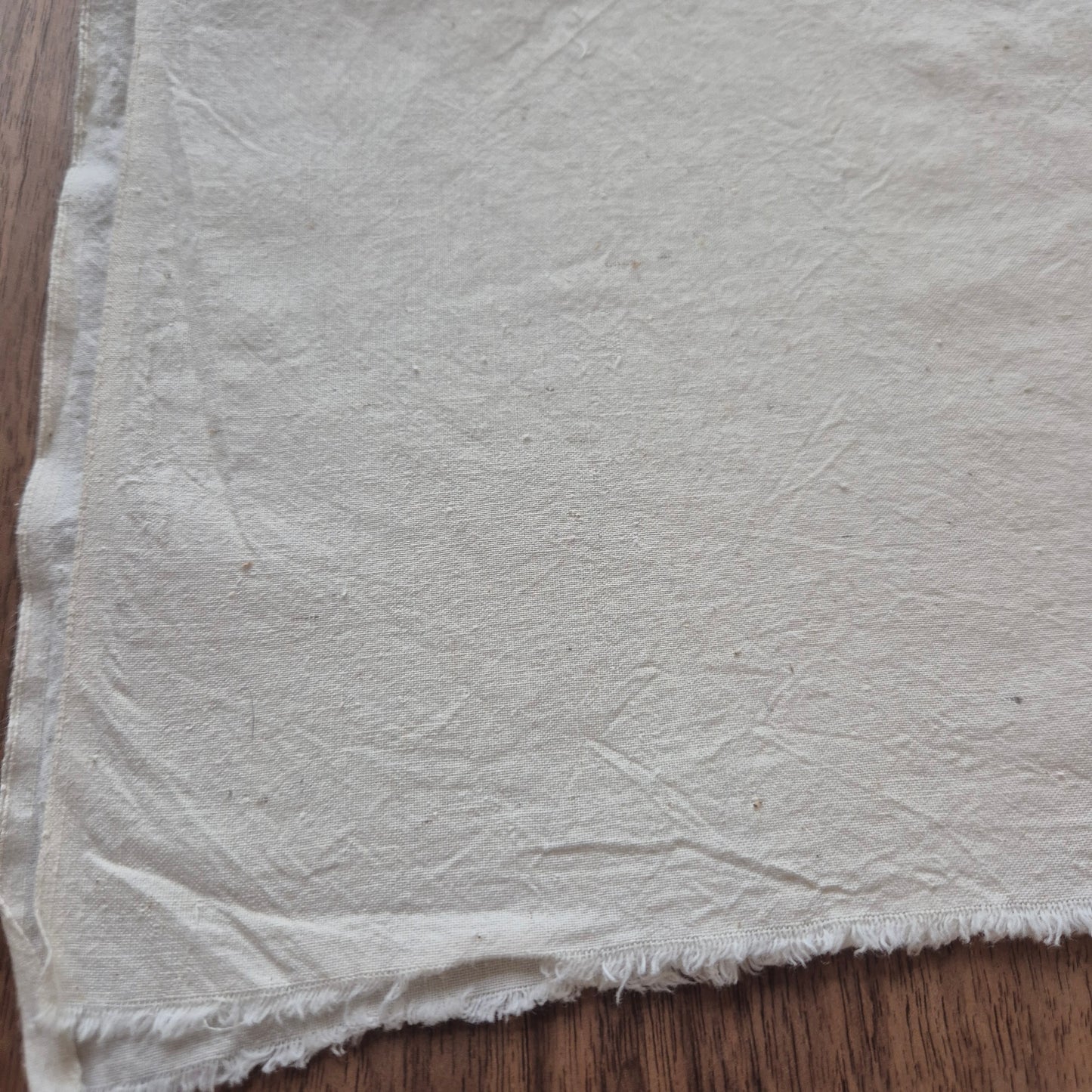 Vintage Baumwolle Stoff Natur creme beige Stoffrest 95x150cm