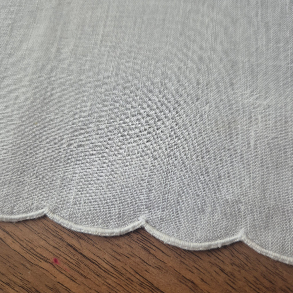Antike Jugendstil Serviette/Mitteldecke weiß 44x40cm Baumwolle
