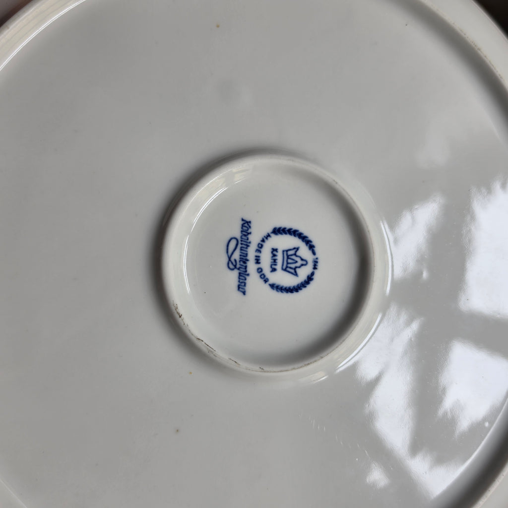 Vintage Kahla Porzellan-Teller - Klassisches Zwiebelmuster Blau-Weiß - Made in GDR / DDR
