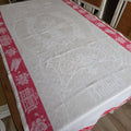 Antikes „Rolltuch“ - Mangeltuch mit seltenem Mangel-Motiv – Um 1900 - 80x195cm