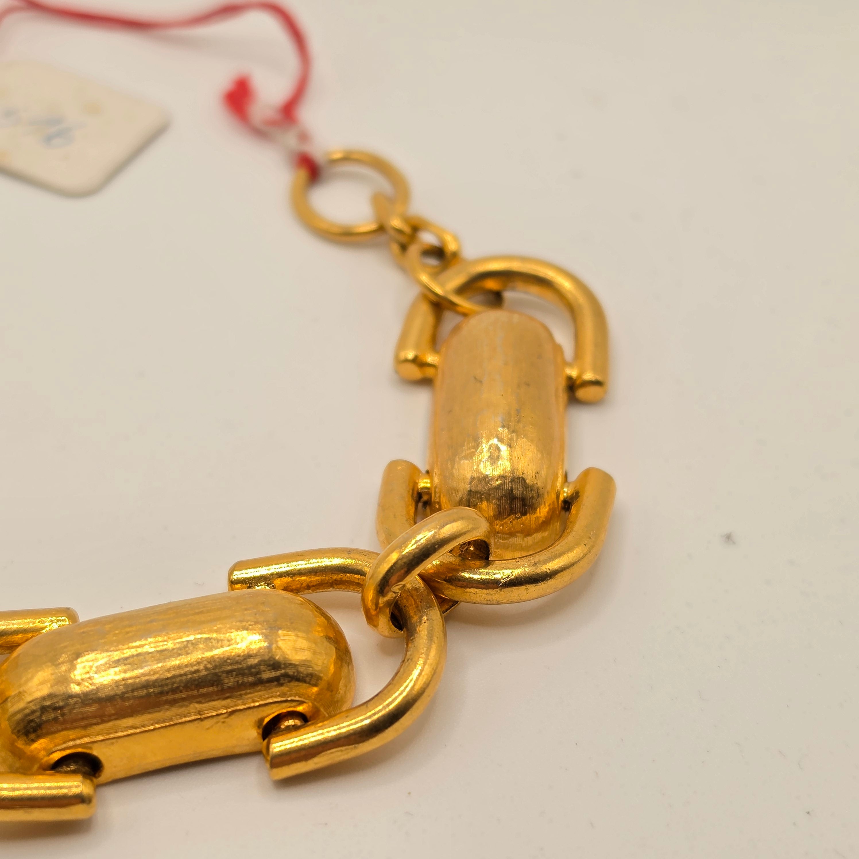 Vintage- Statement-Gliederarmband in mattiertem Gold-Look
