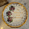 Vintage Porzellan Teller Alles gute zum 70. Geburtstag Erinnerung Geschenk