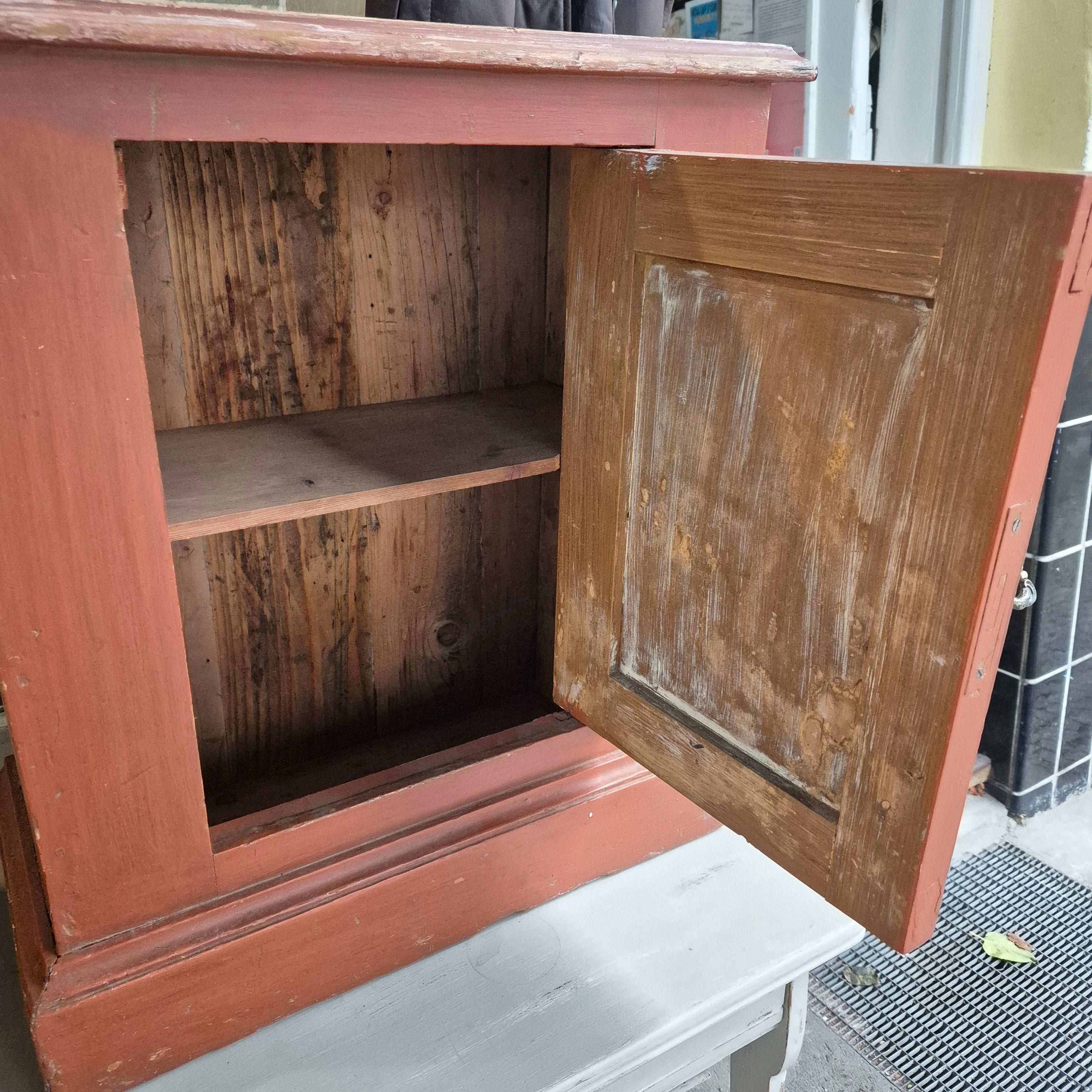 Antiker Wandschrank Bauernschrank Anno 1878 Blumen Handbemalt rustikal Landhaus