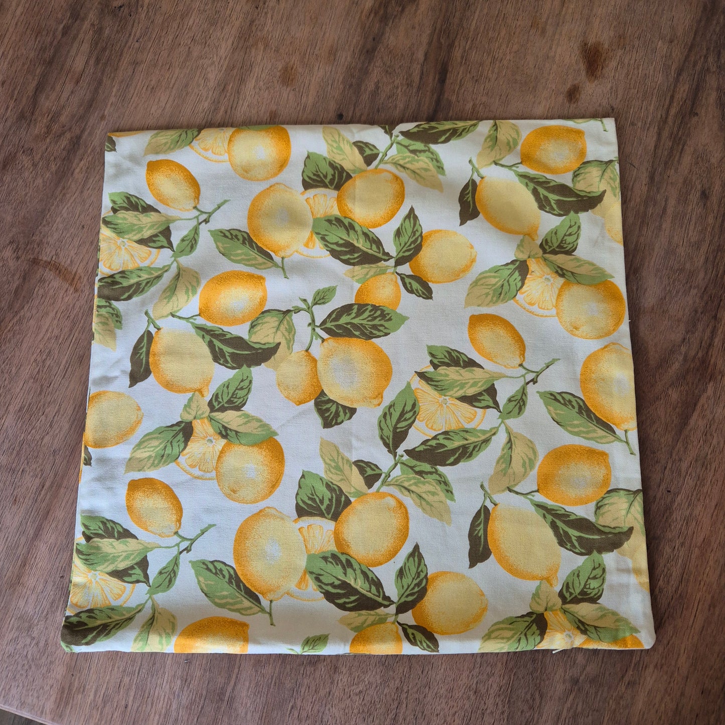 Vintage Kissenhülle Zitronen Motiv 50x50cm