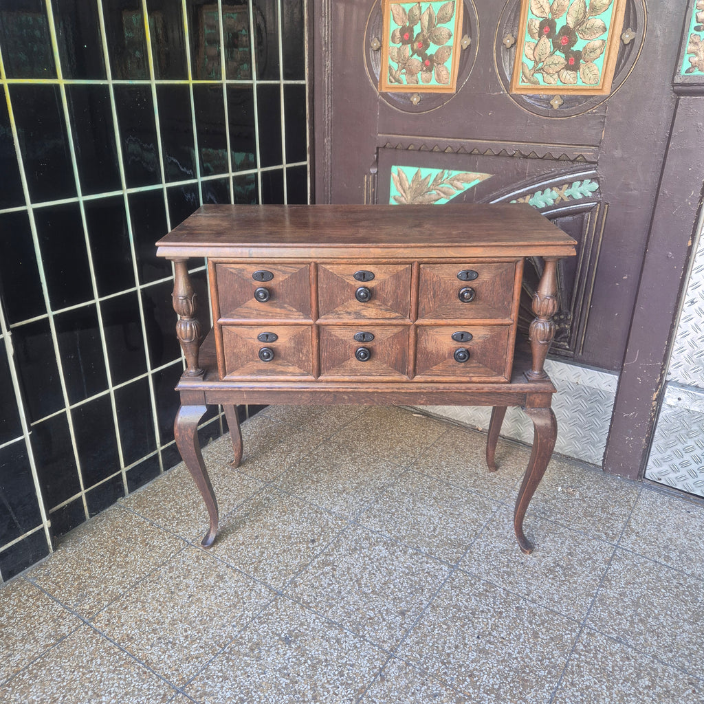 Antike Vintage-Kommode aus Massivholz mit 6 Schubladen – Echter Blickfang mit Geschichte