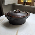 Vintage Friesland Melitta Keramik Auflaufform mit Deckel – Braun / Keramik-Kasserolle 70er Jahre