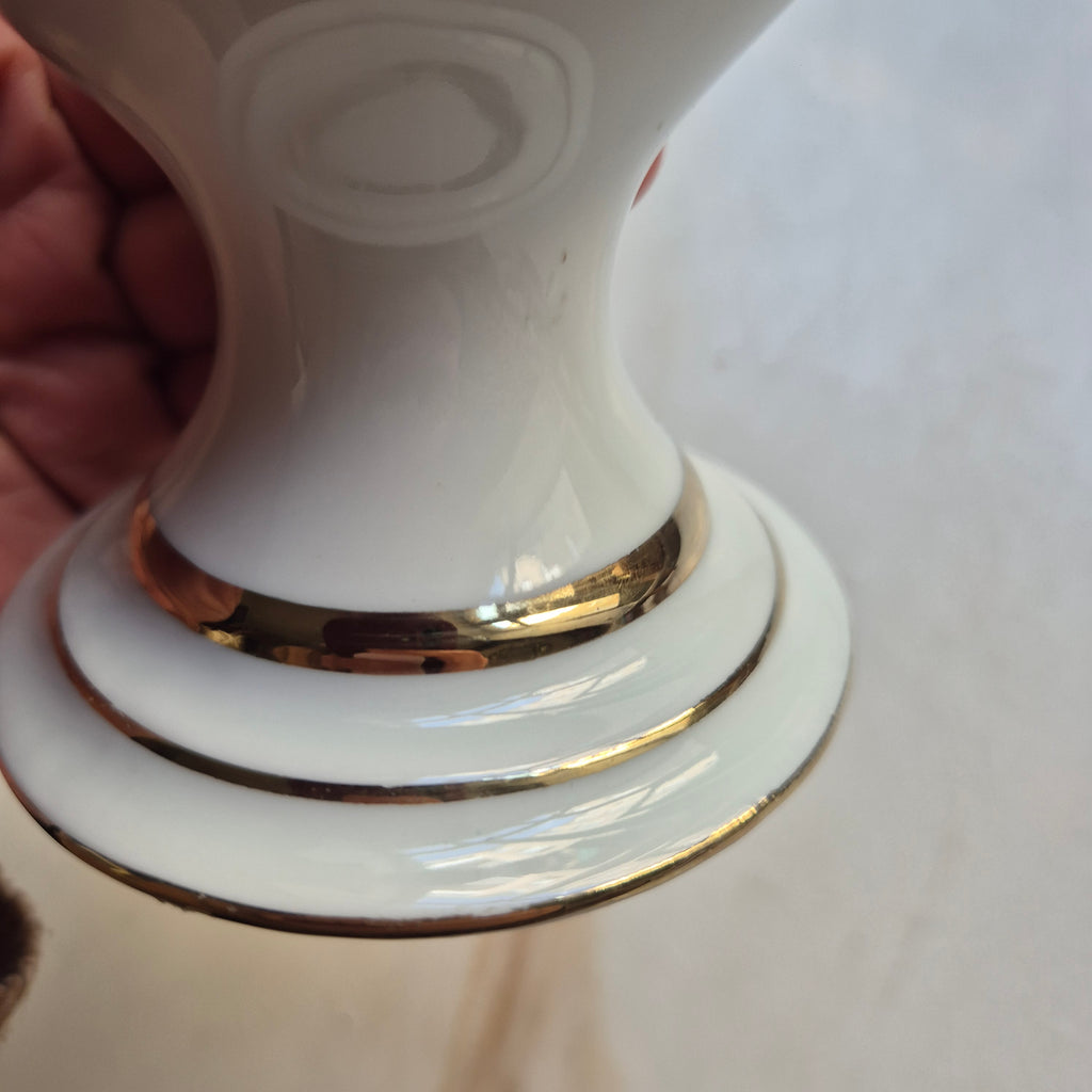 Royal Porzellan Bavaria KPM Kerzenhalter - mit Goldaktzenten & Löwenkopfmotiv