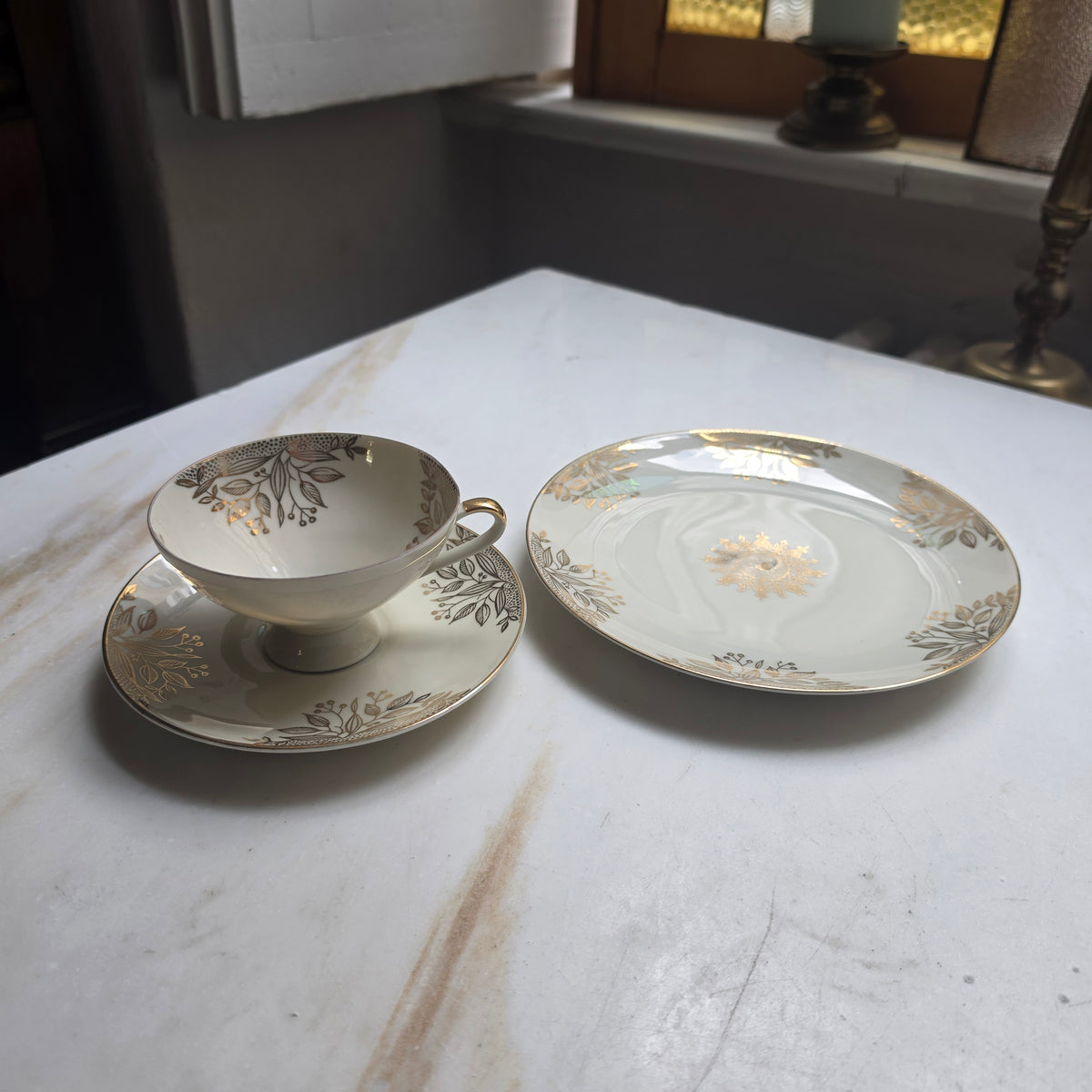 Vintage Winterling Marktleuthen Bavaria Sammeltasse mit Golddekoration – 3-teiliges Set