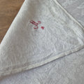 Antike Jugendstil Serviette oder Mitteldecke mit roten Monogramm M.K.