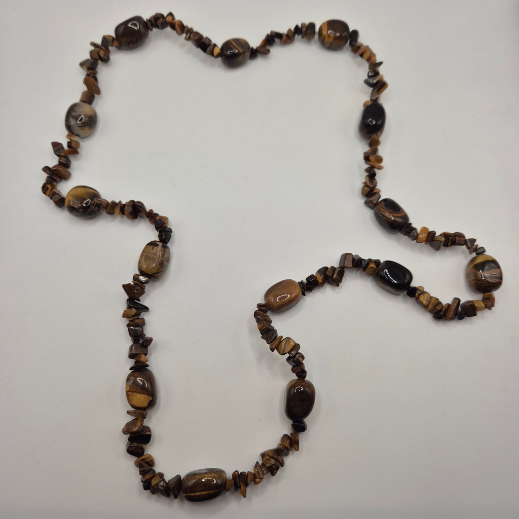 Kette 90er Jahre Glitzer STeine braun edel Halskette Vintage