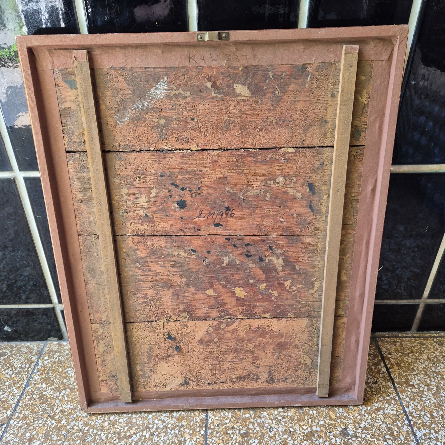 Antikes Tanjore Gemälde hinter Glas 19. Jahrhundert auf Holz