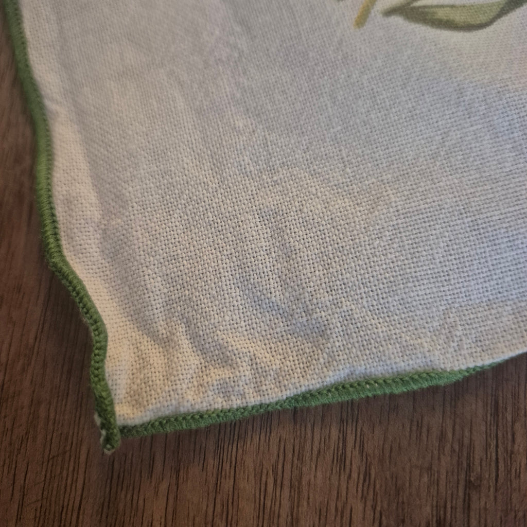 Vintage Getreide Serviette Stoff Einstecktuch 42x42cm Baumwolle Leinen
