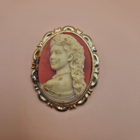 Vintage Brosche Kamee Sissi Kaiserin von Österreich Elisabeth