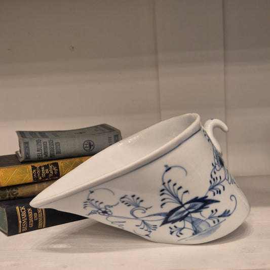 Antikes Sieb Porzellan Wandsieb Zwiebelmuster blau weiß