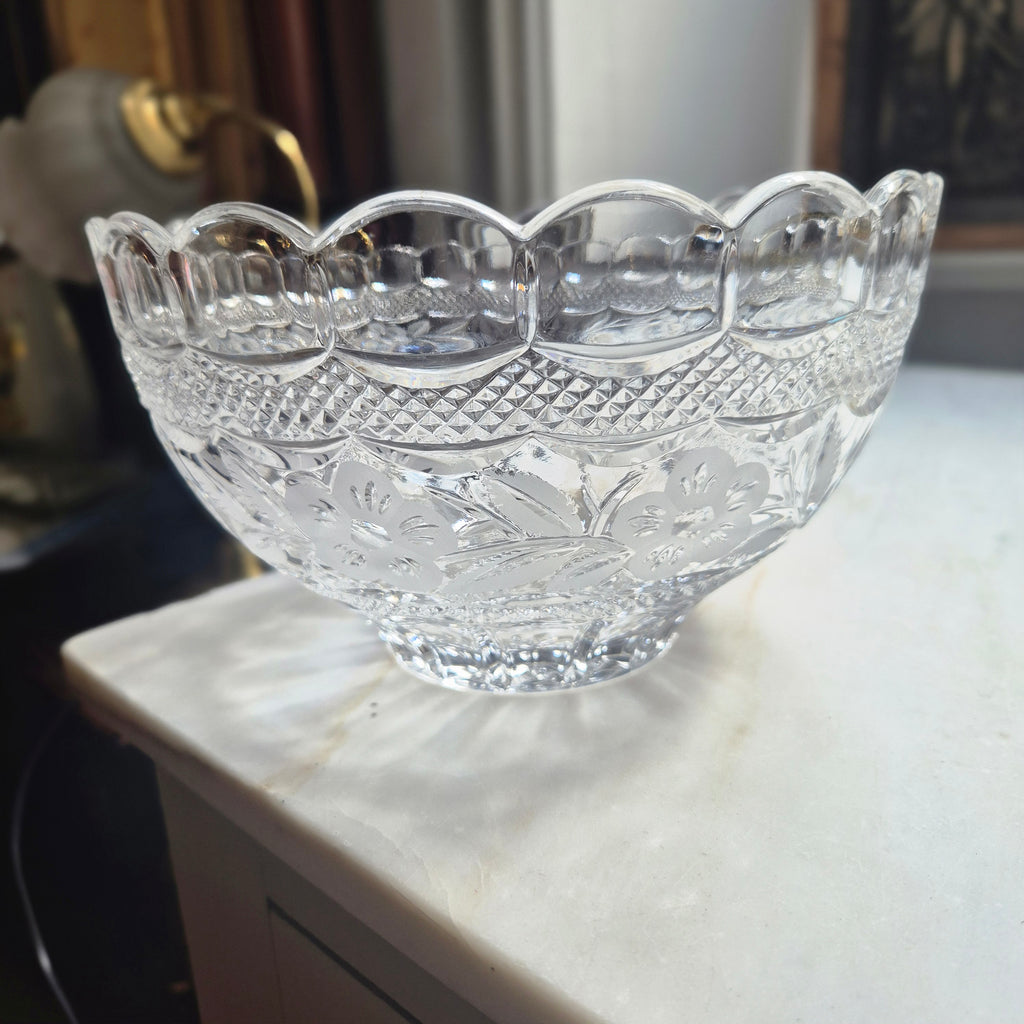 Vintage Glas Schale Obstschale Salat Kristalloptik
