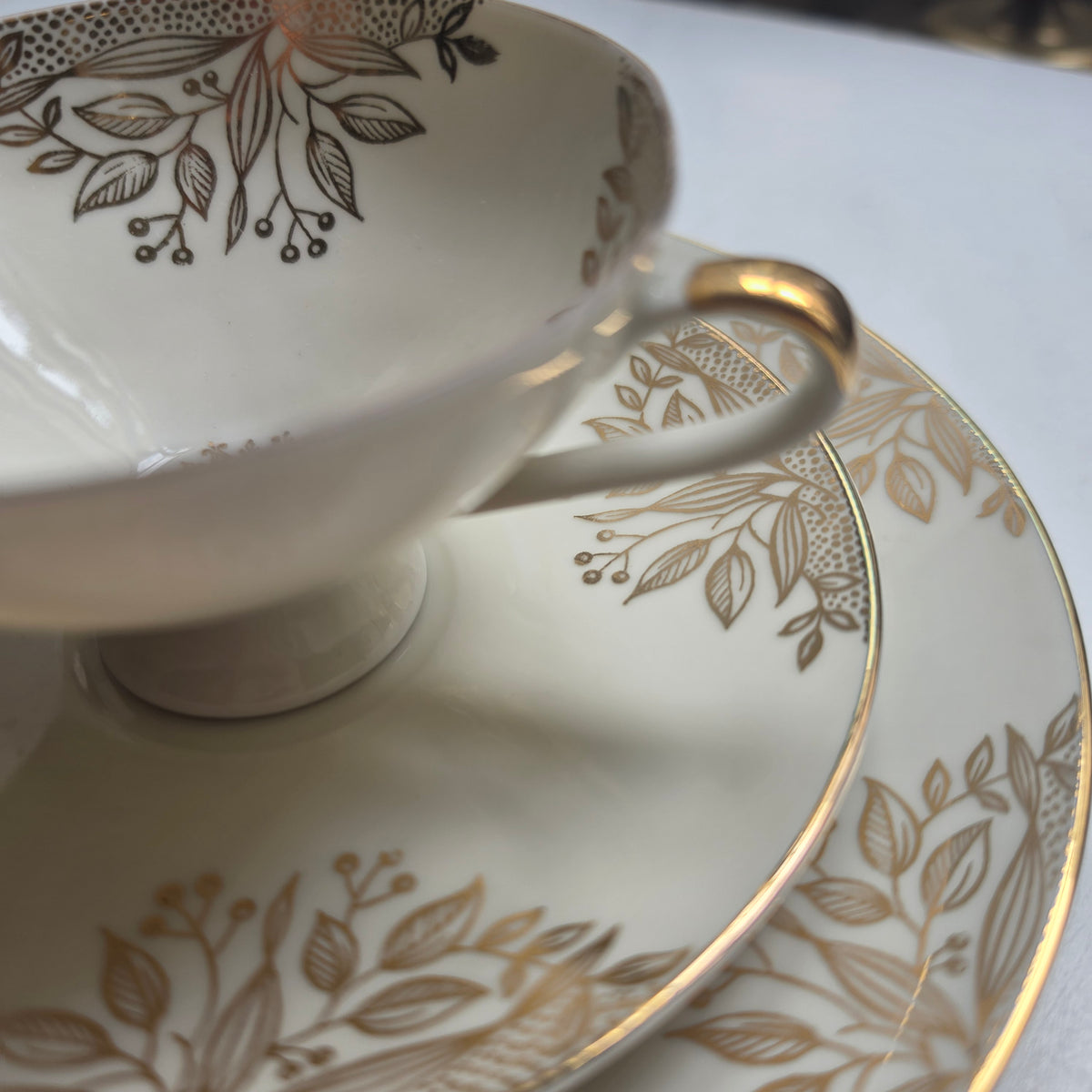 Vintage Winterling Marktleuthen Bavaria Sammeltasse mit Golddekoration – 3-teiliges Set