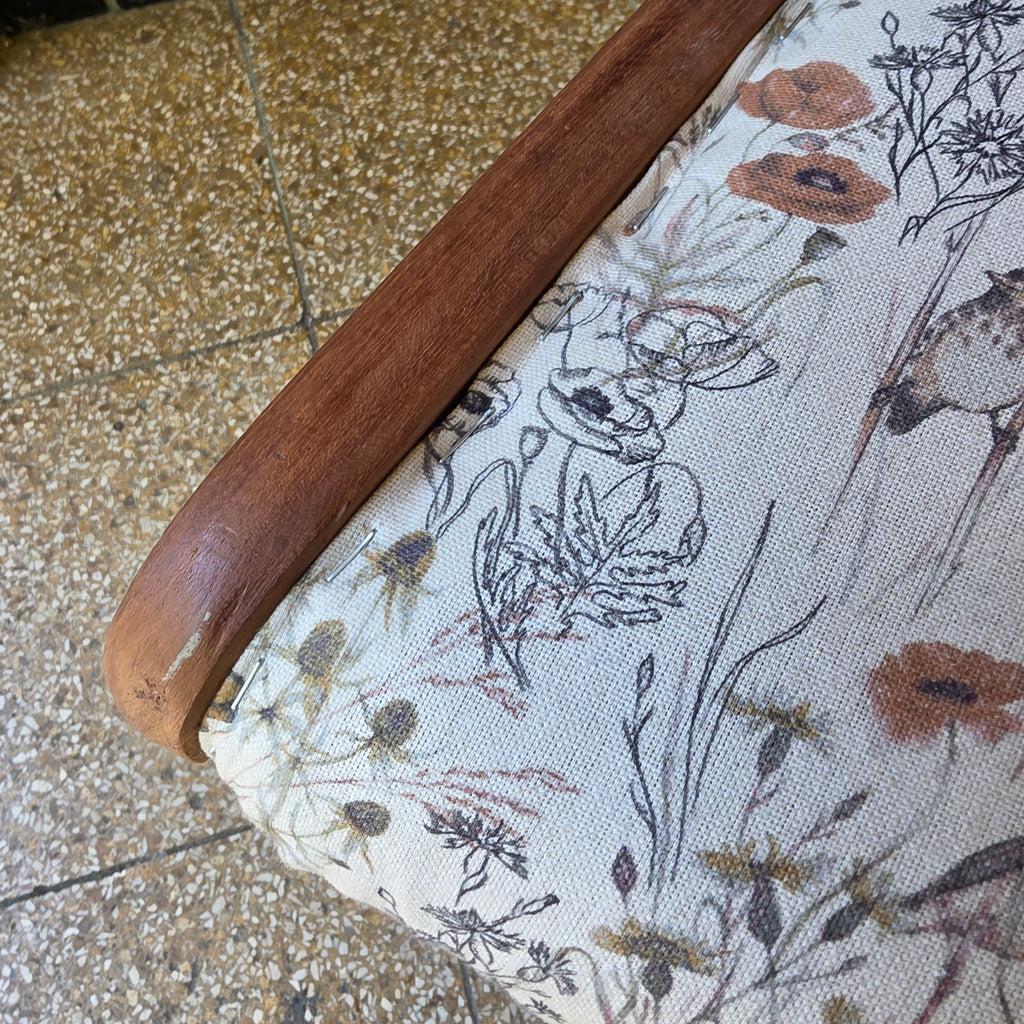 Antiker Biedermeier Stuhl - gepolstert - Nussbaumholz