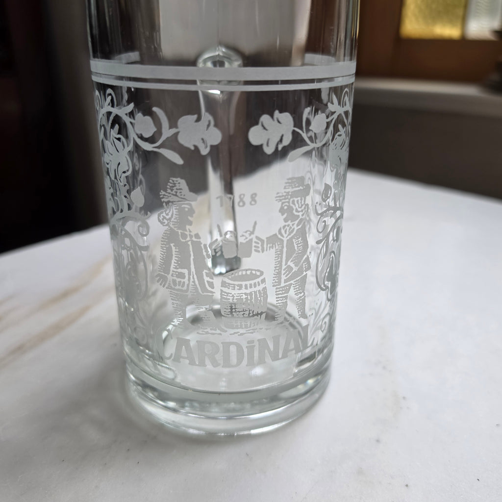 Vintage Cardinal Bierkrug 0,5 l – Klassisches Schweizer Bierglas mit Gravur