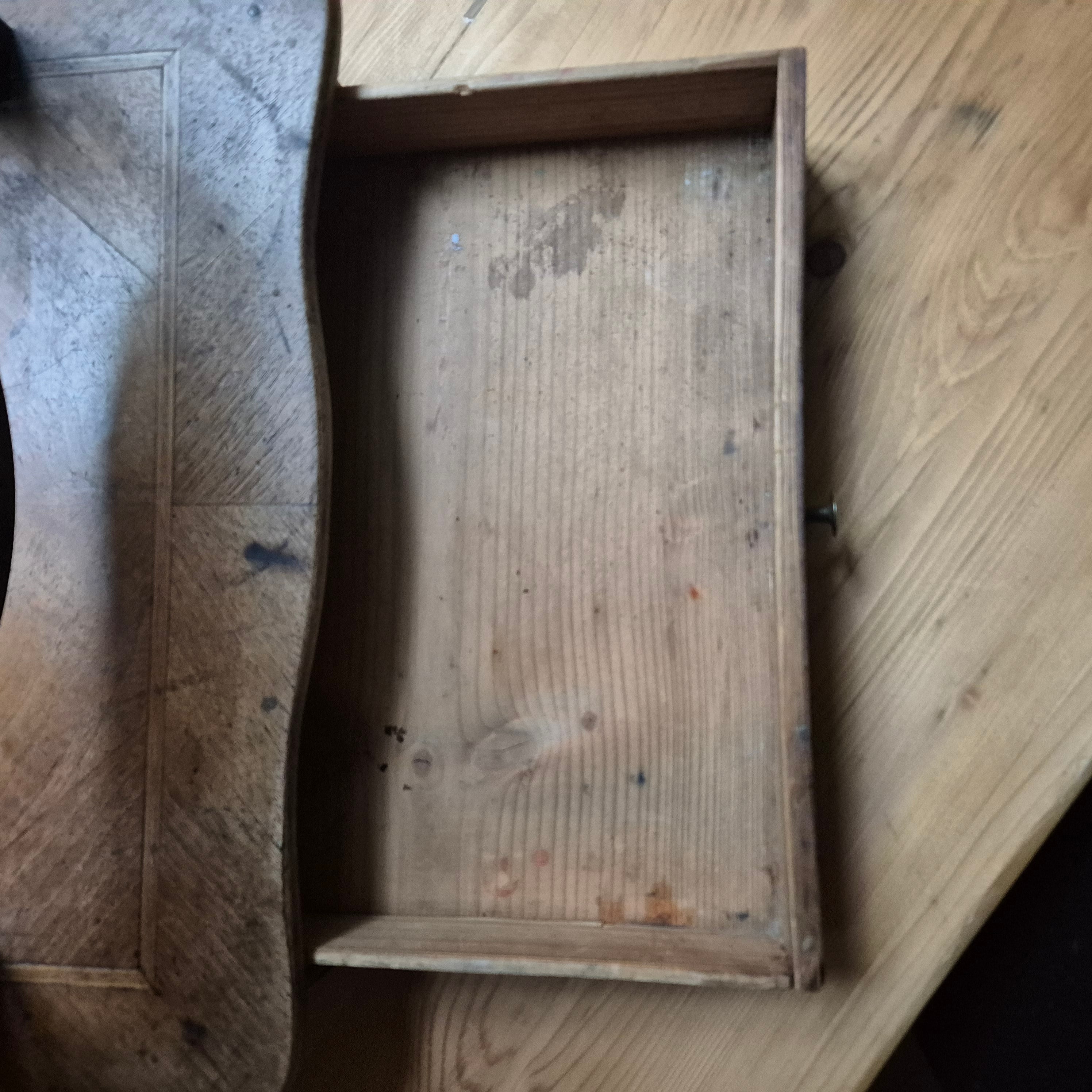 Antiker Tischspiegel Jugendstil Kosmetikspiegel mit Schublade Originalzustand Holz