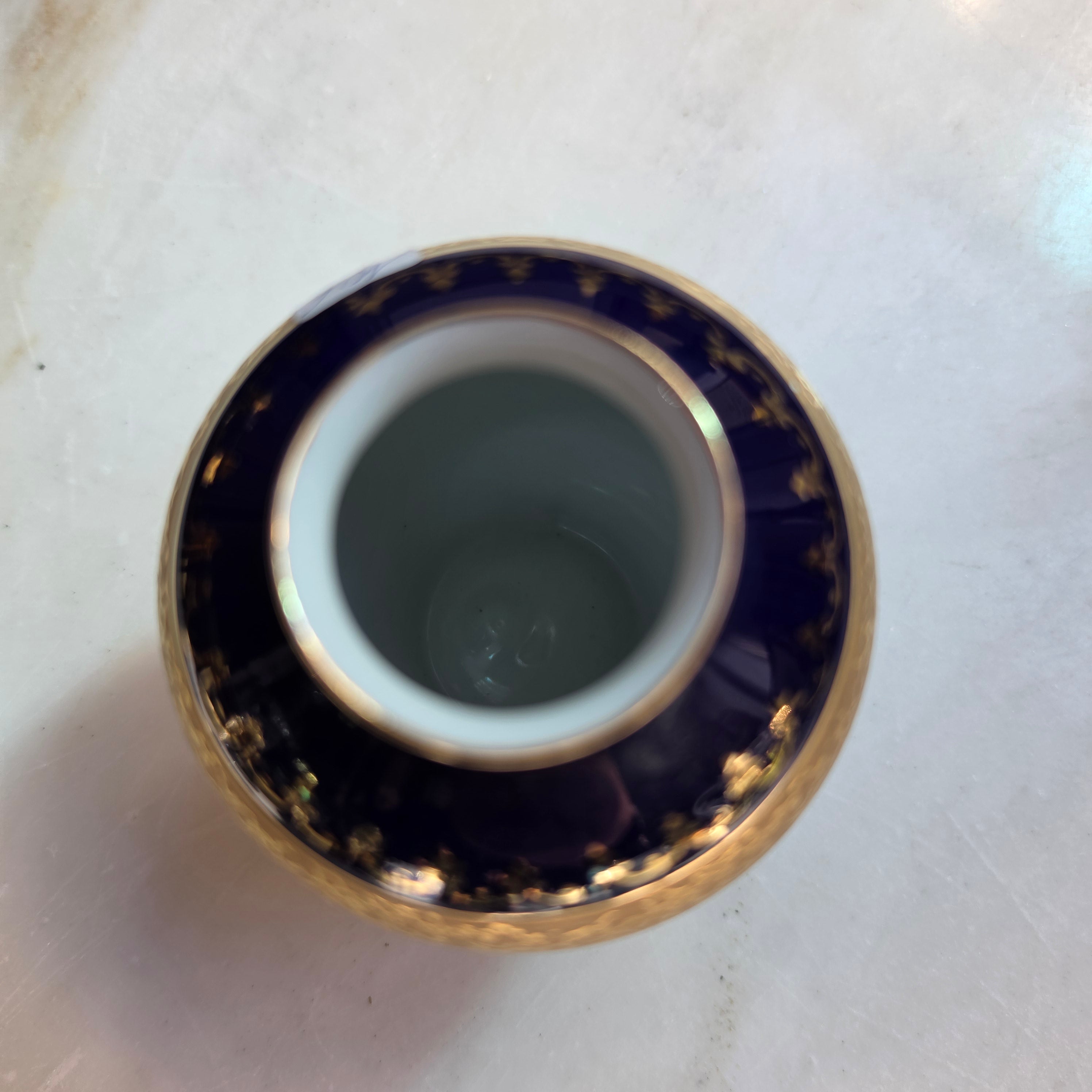 KPM Bavaria Royal – Eleganter Miniatur-Deckelkrug / Deckeldose aus Echt Kobalt & Gold