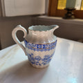 Vintage Porzellan-Milchkännchen „Blau China“ mit Goldrand & Blauem Dekor