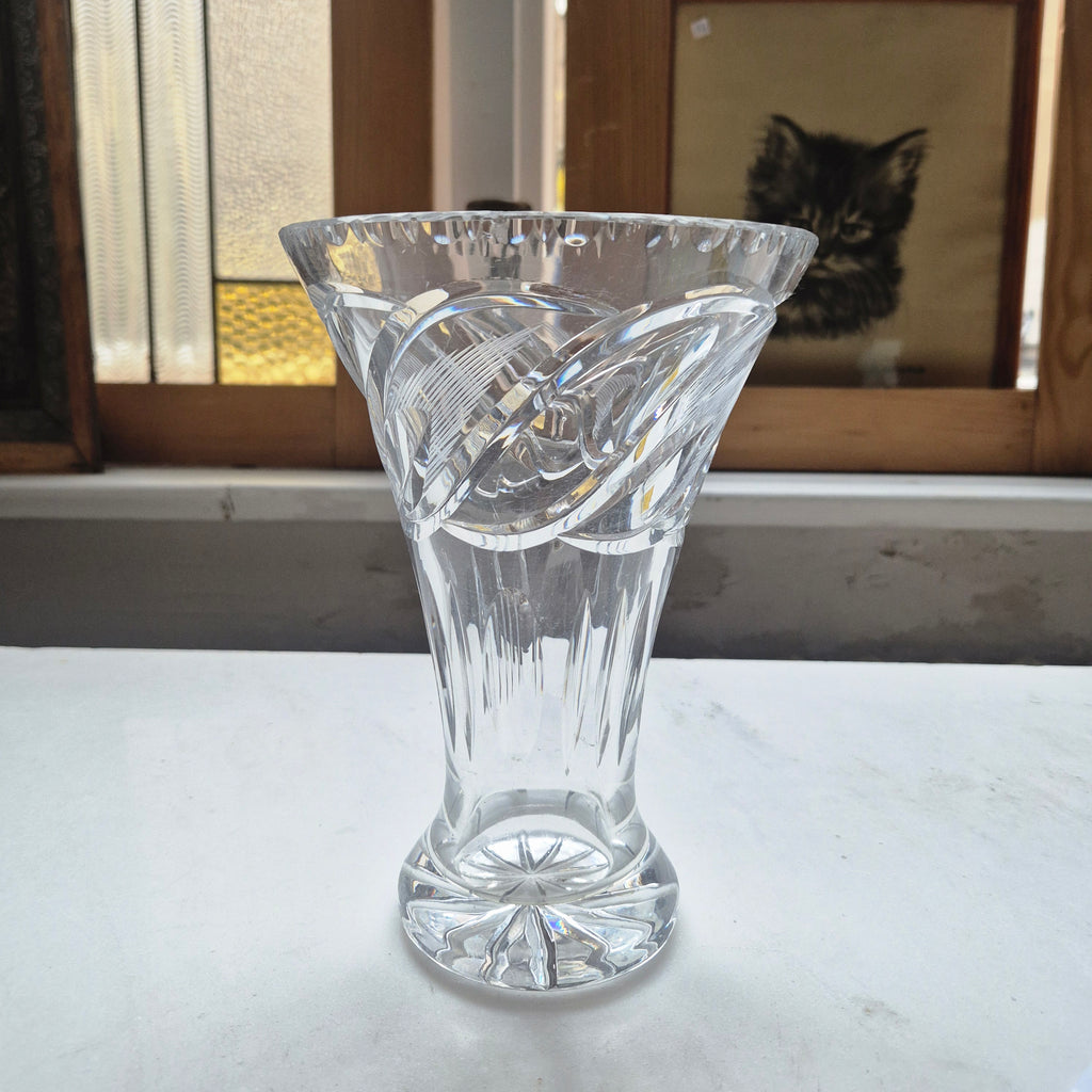 Wunderschöne Vintage Kristall Vase Groß (2x minimale Abplatzer)