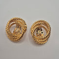 Vintage 50er Jahre Massive Runway Ohrringe / Made in West Germany Statement Clips Gold
