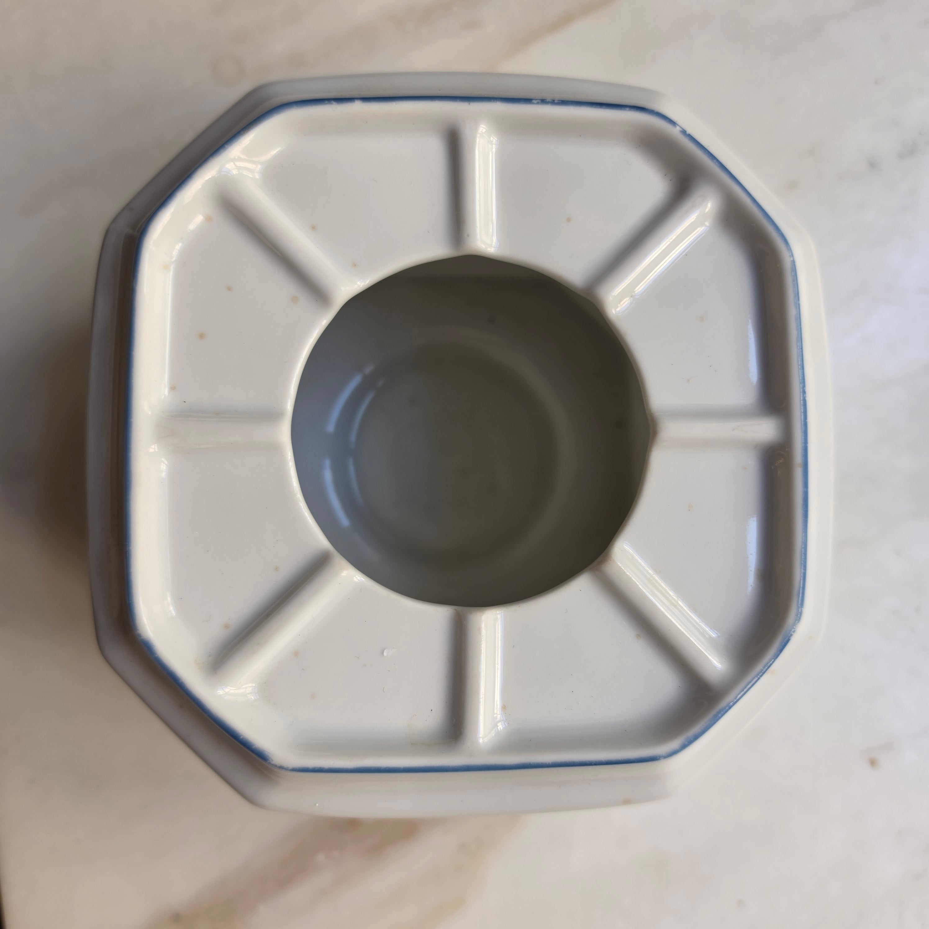 Vintage Stövchen von Seltmann Weiden weiß blau