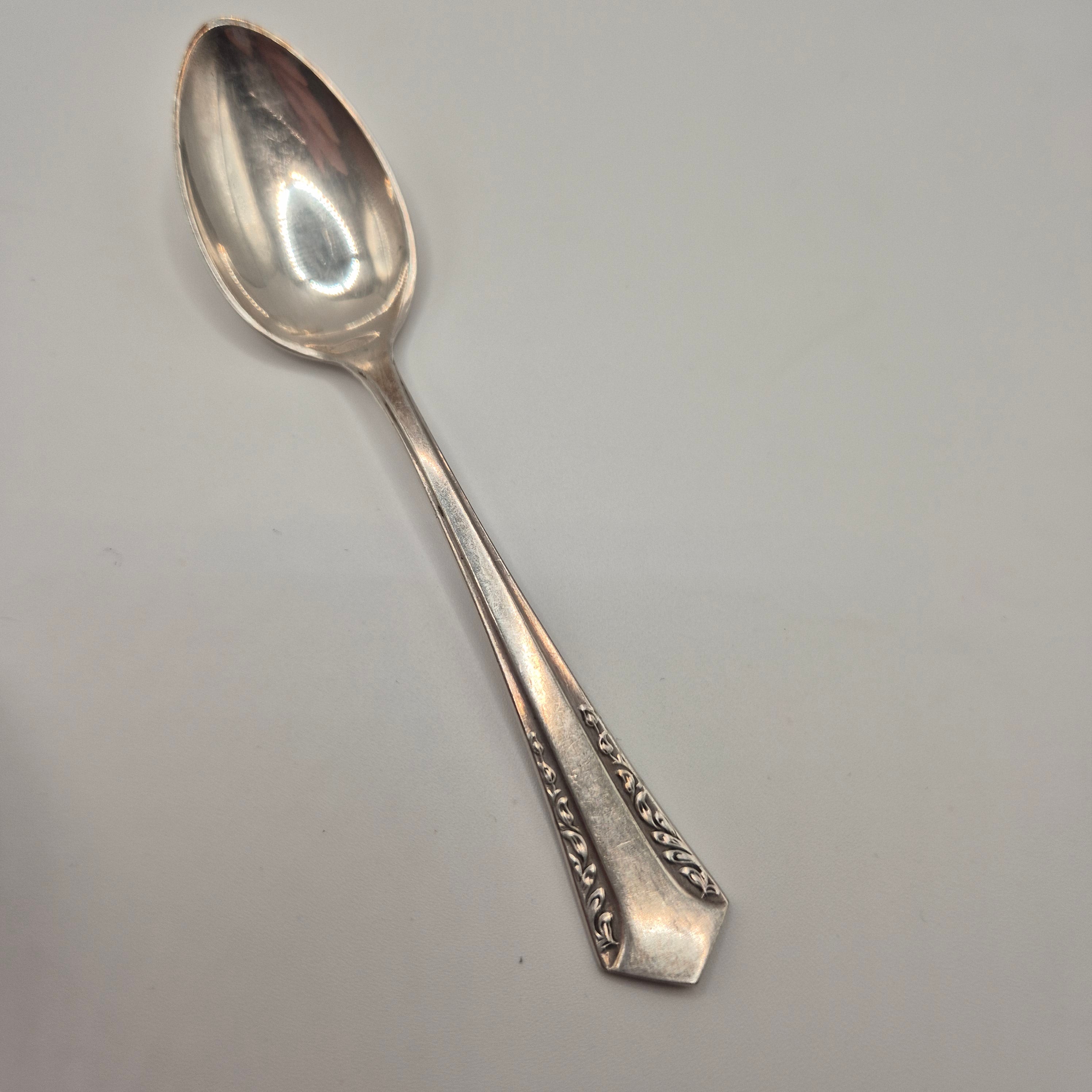 6x Jugendstil Teelöffel versilbert 90er Auflage