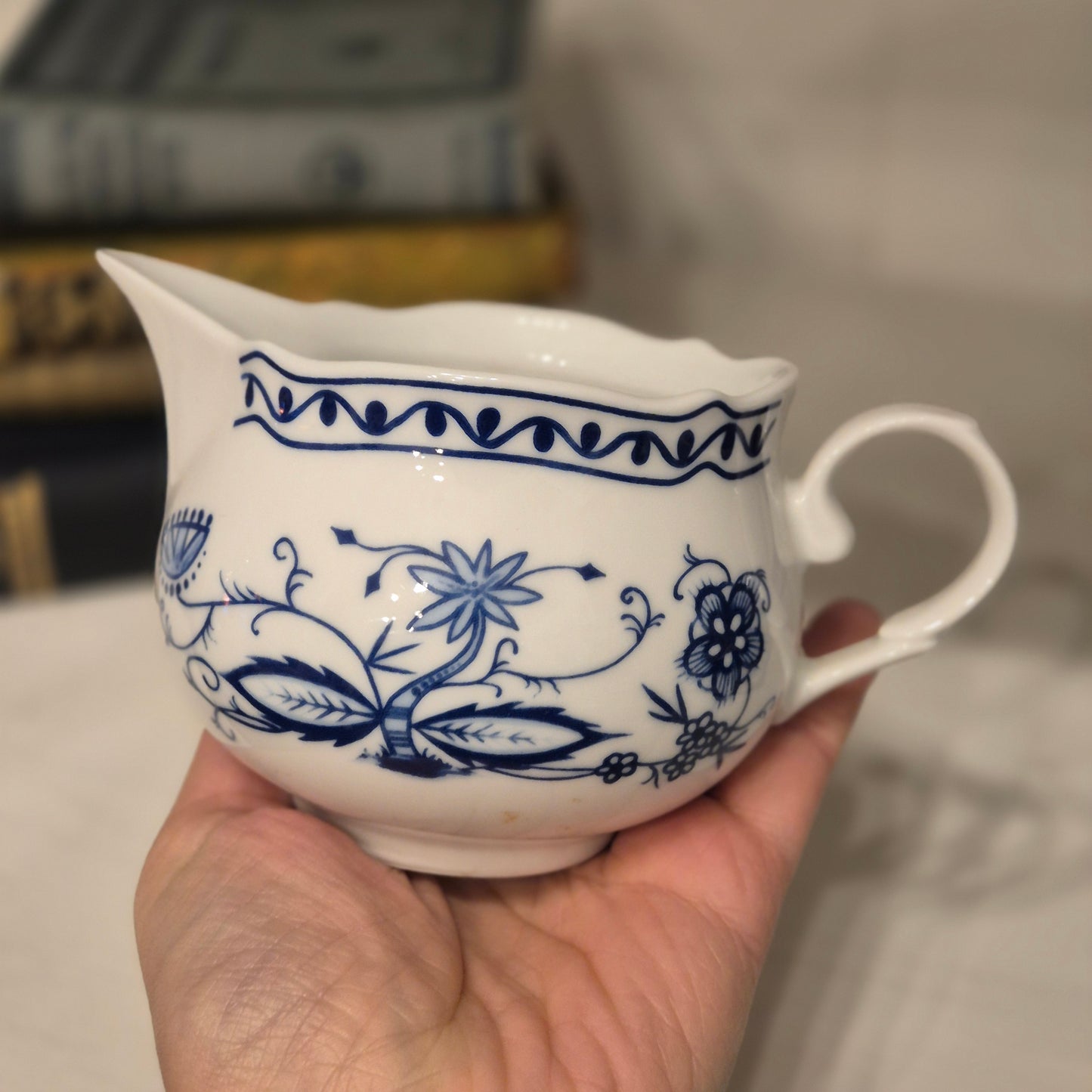 Triptis Porzellan Germany Zwiebelmuster Kännchen Sahnekännchen Milchkännchen