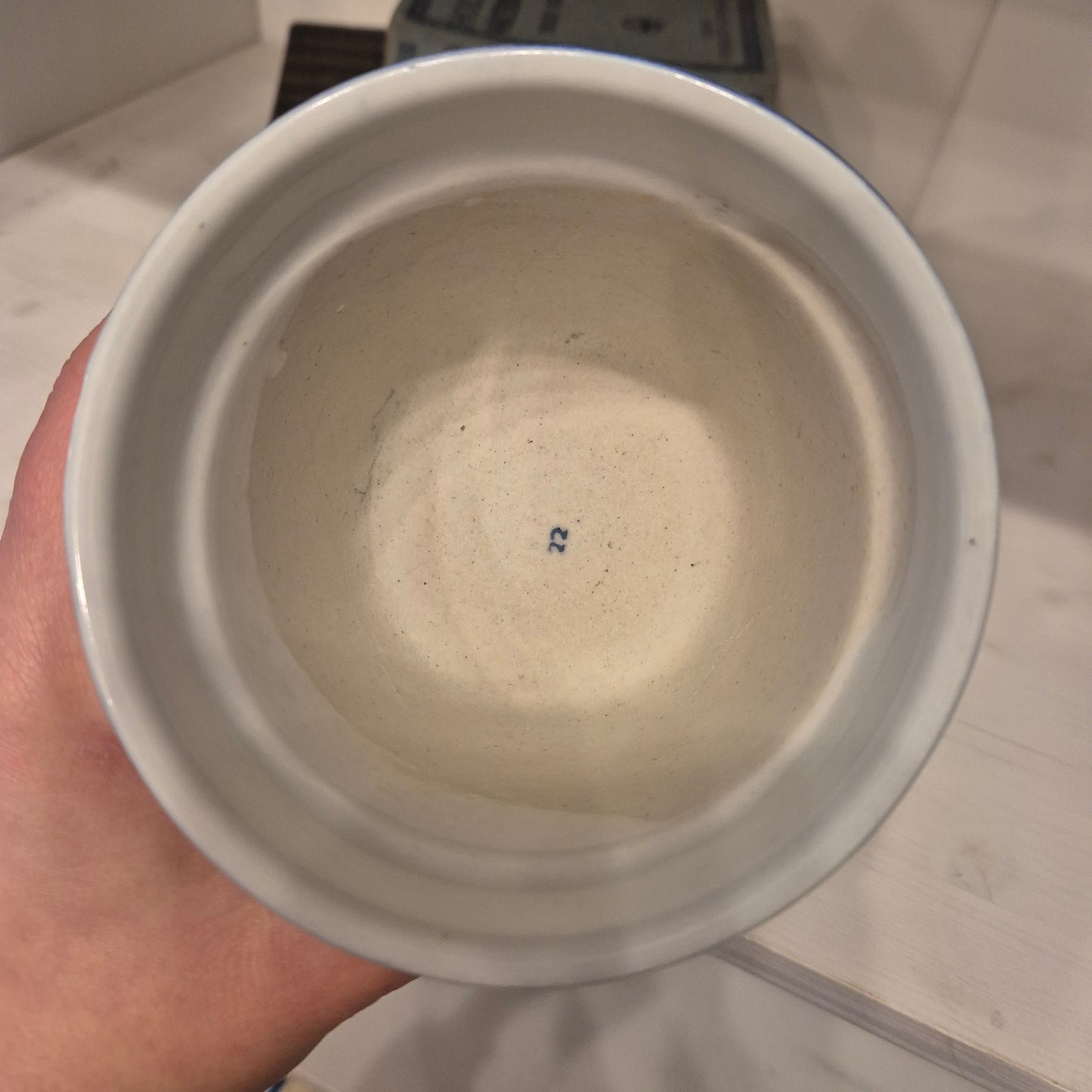 Vintage Zwiebelmuster Übertopf klein