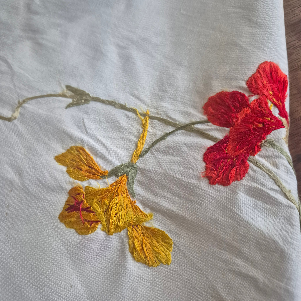 Vintage Läufer handbestickt mit Flecken! 35x150cm