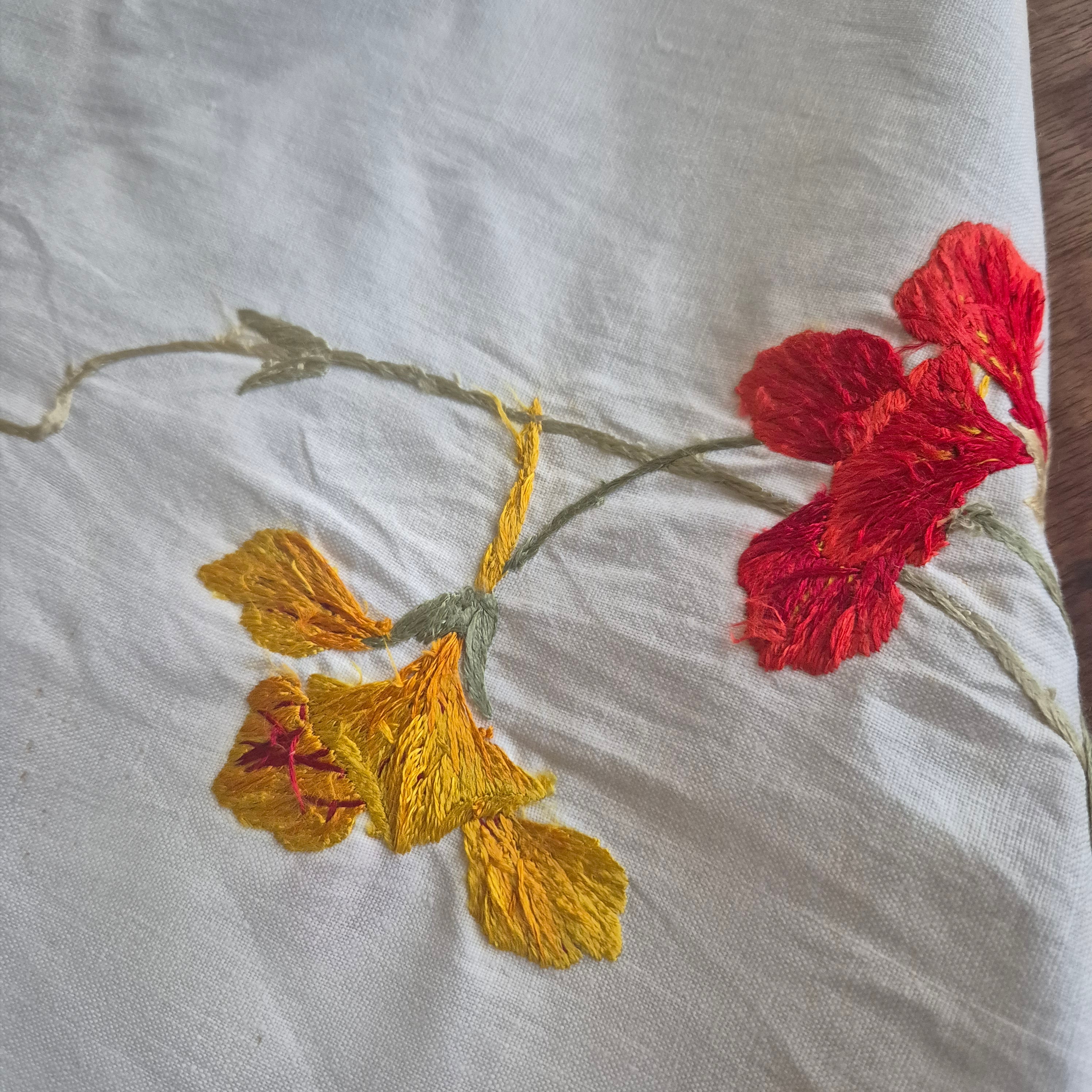 Vintage Läufer handbestickt mit Flecken! 35x150cm