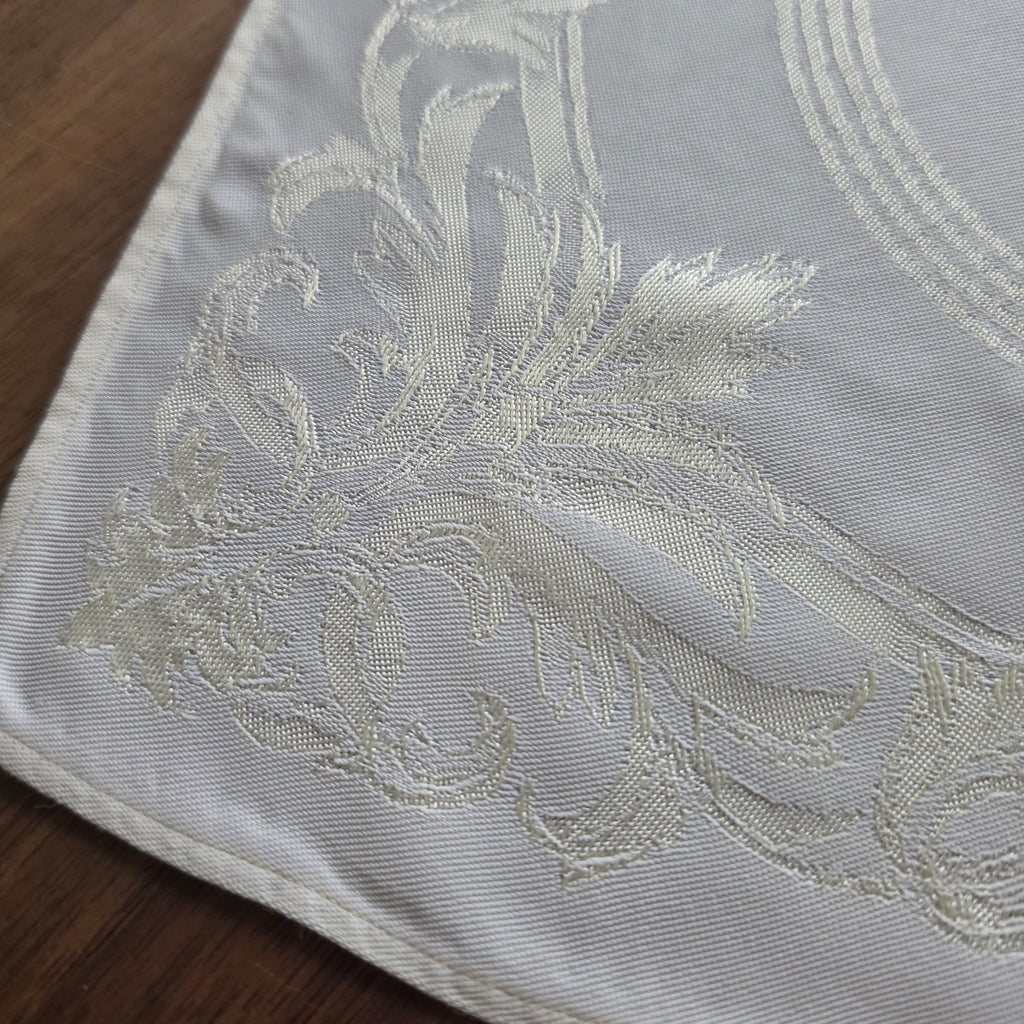 Antikes Art Jugendstil Damasttuch – Zierdeckchen/Serviette um 1900