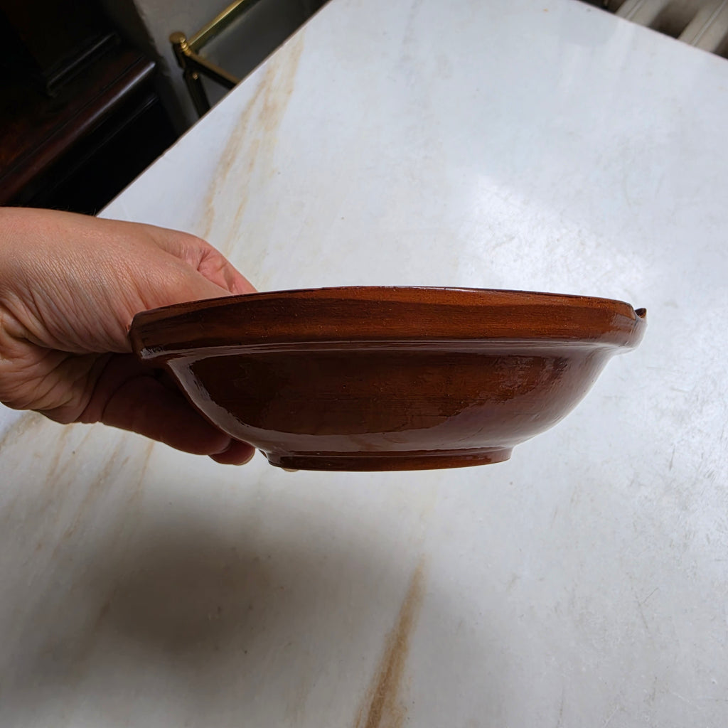 Keramik Vintage Aschenbecher Ascher für Balkon Handbemalt Blumen