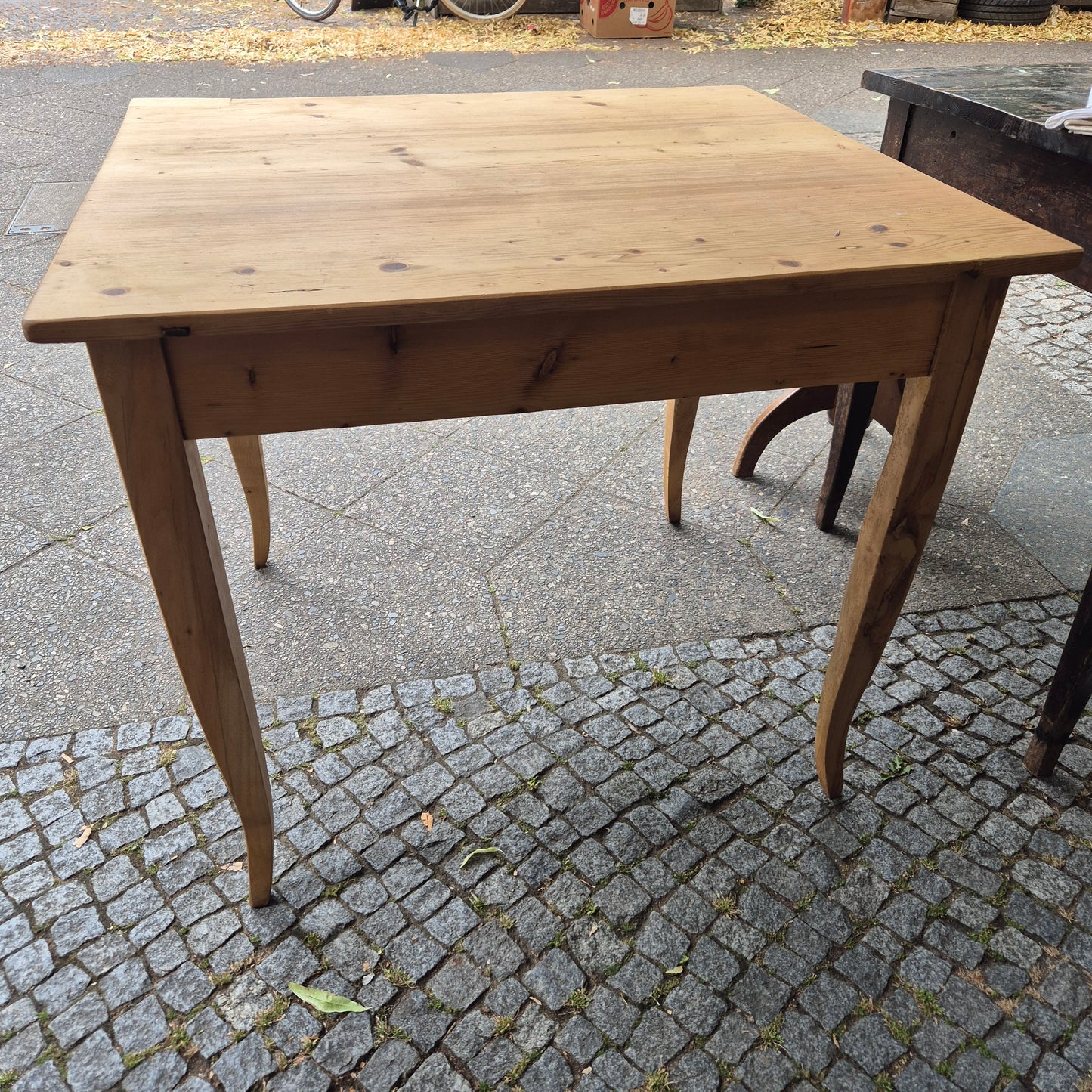 Antiker Biedermeier Tisch Kiefernholz 80x90cm Vollholz