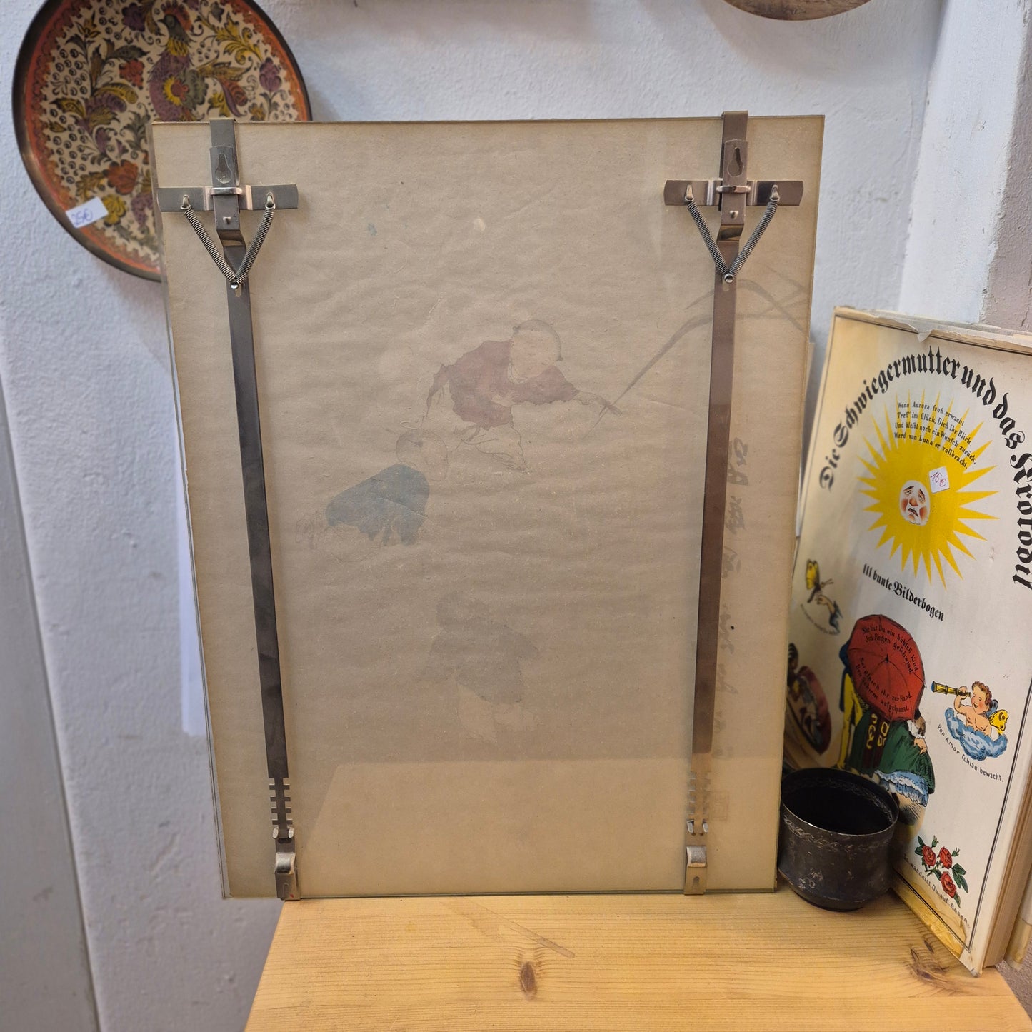 Antike chinesische Tuschemalerei mit spielenden Kindern - Stil von Qi Baishi