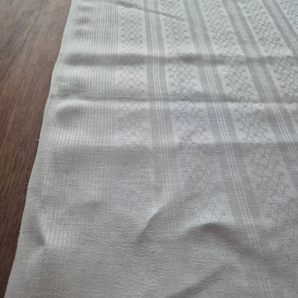 Antikes Jugendstil Küchen- & Geschirrtuch weiß Leinen Baumwolle 44x148cm Monogramm D.N. ♡