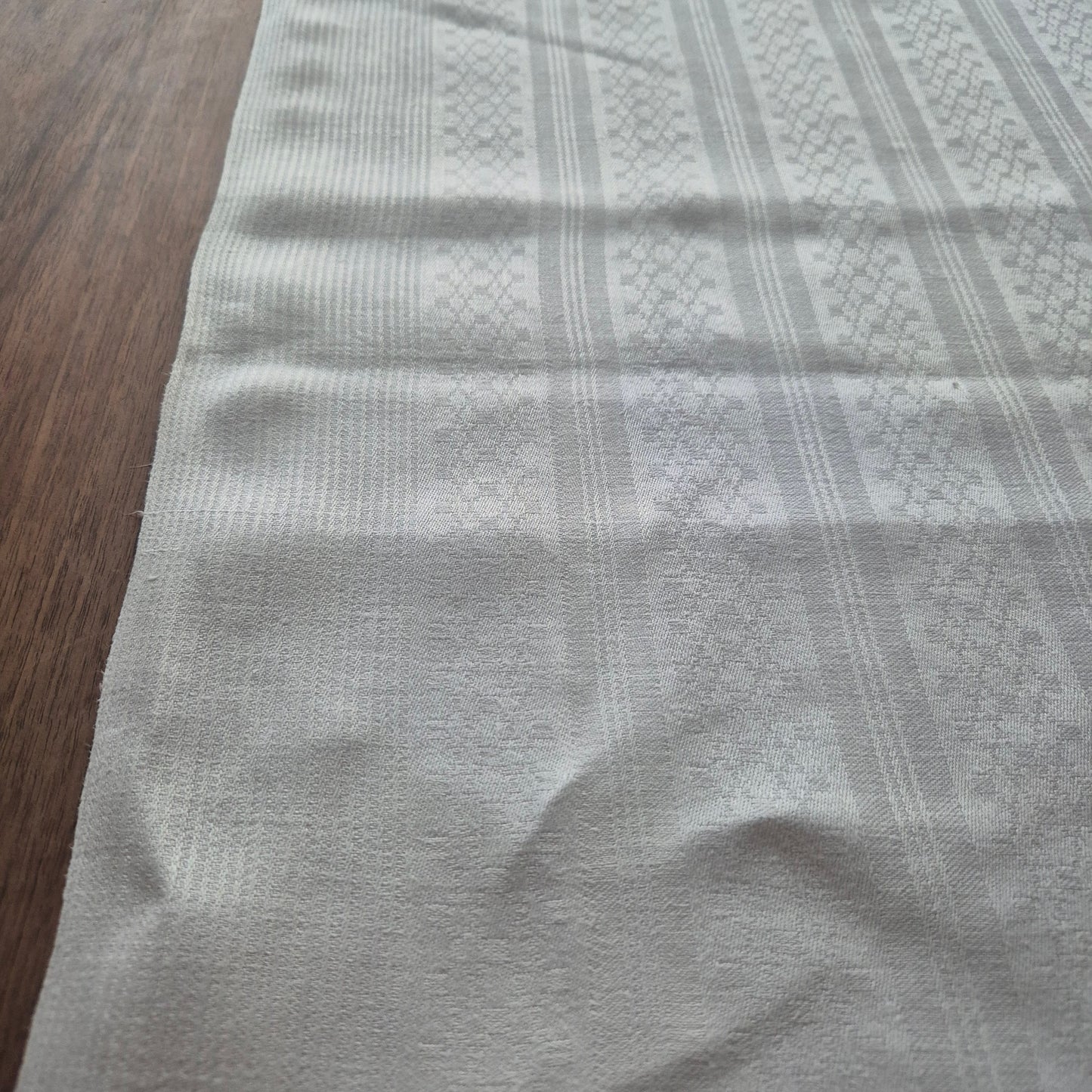 Antikes Jugendstil Küchen- & Geschirrtuch weiß Leinen Baumwolle 44x148cm Monogramm D.N. ♡