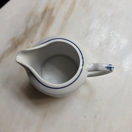Altes Milchkännchen Sahnekännchen Blau Saks Strohblume Vintage DDR