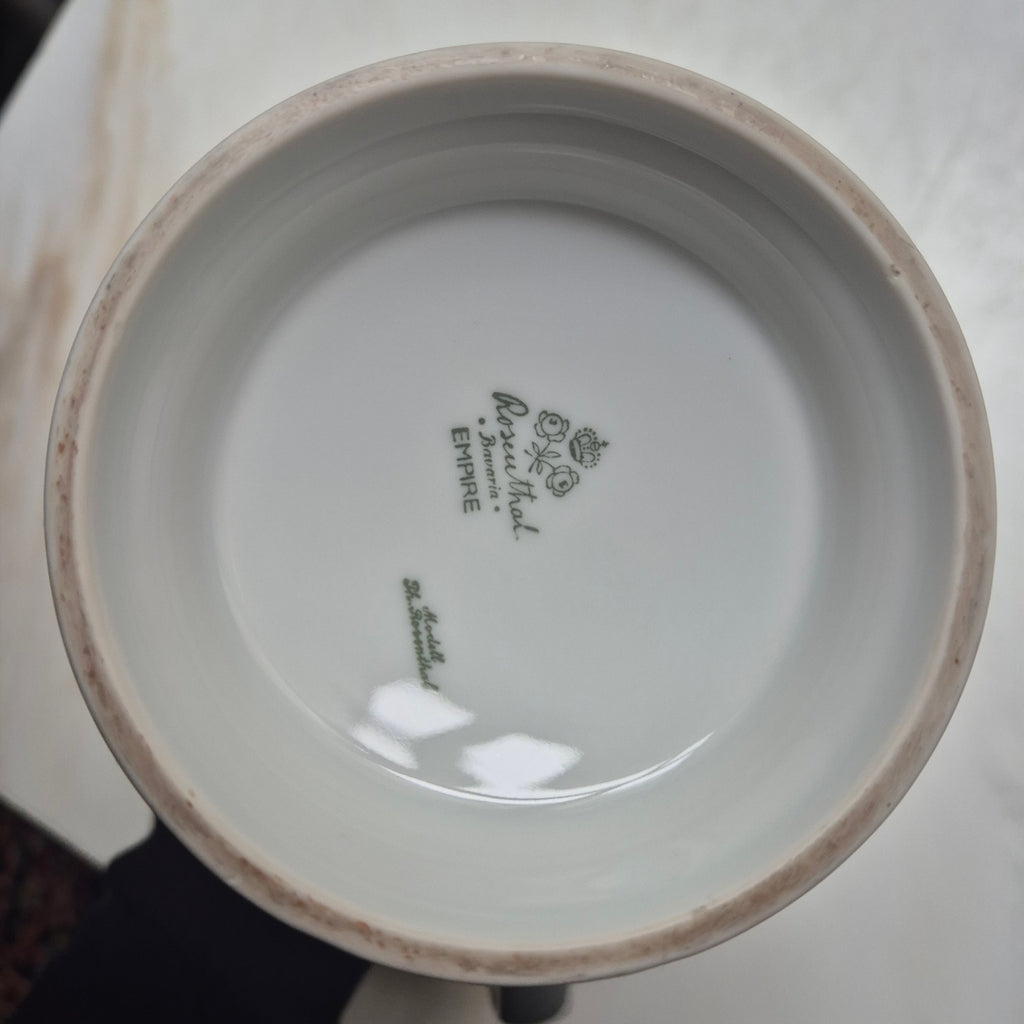 Antike Rosenthal Empire Porzellan Kaffeekanne Teekanne Blumenmuster (Geklebt)