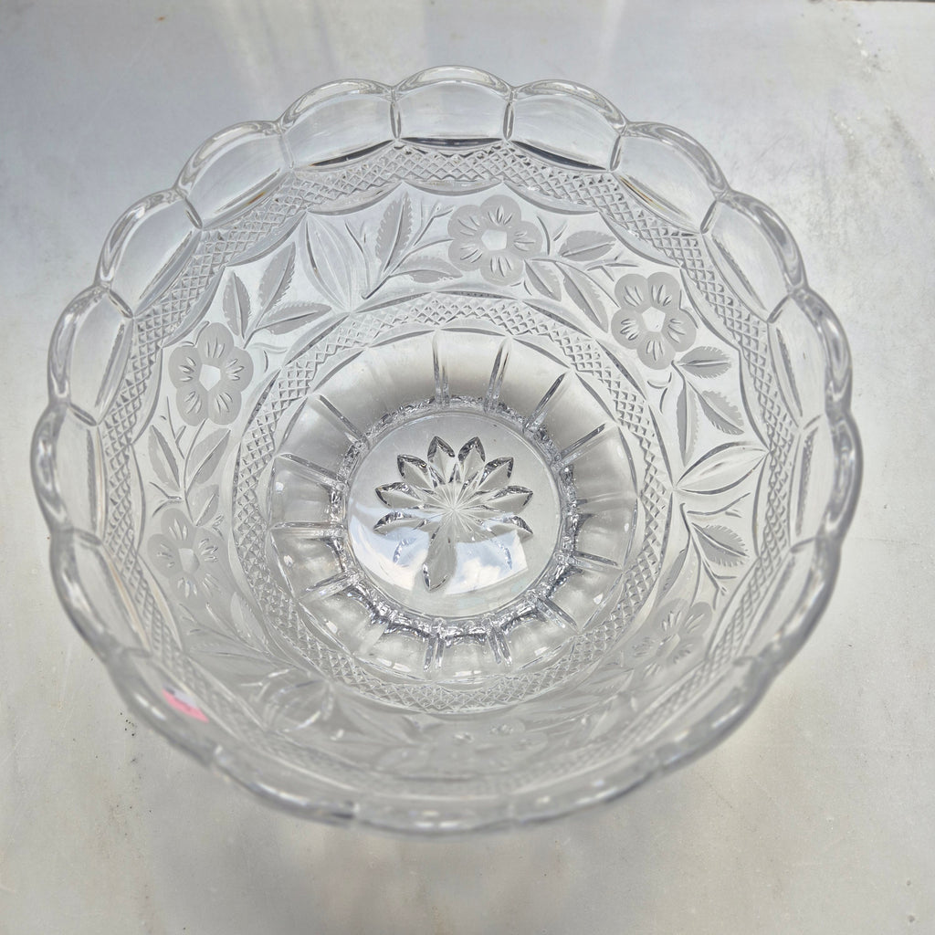 Vintage Glas Schale Obstschale Salat Kristalloptik